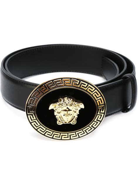 versace leather belt|black and gold versace belt.